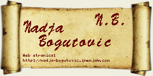 Nadja Bogutović vizit kartica